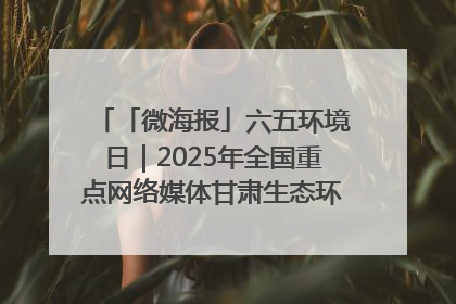 「微海报」六五环境日｜2025年全国重点网络媒体甘肃生态环保行走进兰州新区