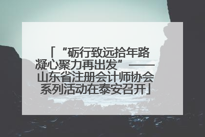 “砺行致远拾年路 凝心聚力再出发”——山东省注册会计师协会系列活动在泰安召开