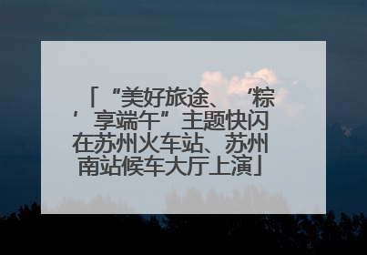 “美好旅途、‘粽’享端午”主题快闪在苏州火车站、苏州南站候车大厅上演