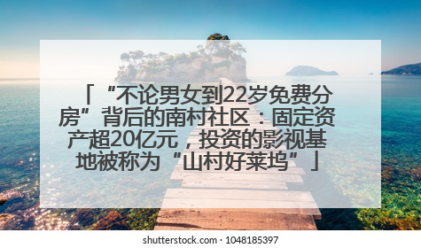“不论男女到22岁免费分房”背后的南村社区：固定资产超20亿元，投资的影视基地被称为“山村好莱坞”