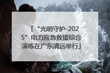 “光明守护-2025”电力应急救援综合演练在广东清远举行