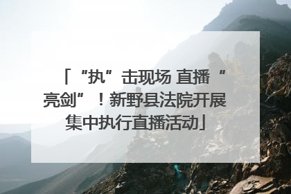 “执”击现场 直播“亮剑”！新野县法院开展集中执行直播活动