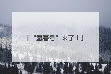 “氢春号”来了！
