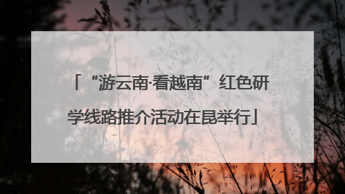 “游云南·看越南”红色研学线路推介活动在昆举行