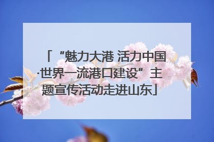 “魅力大港 活力中国·世界一流港口建设”主题宣传活动走进山东
