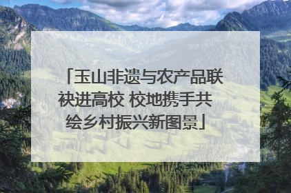 玉山非遗与农产品联袂进高校 校地携手共绘乡村振兴新图景