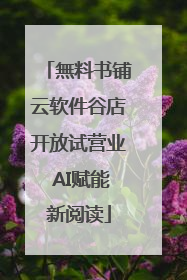 無料书铺云软件谷店开放试营业 AI赋能新阅读