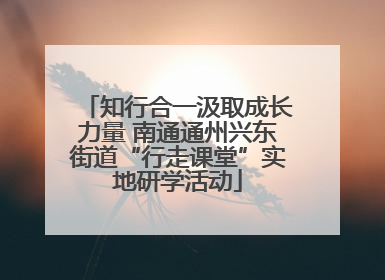 知行合一汲取成长力量 南通通州兴东街道“行走课堂”实地研学活动