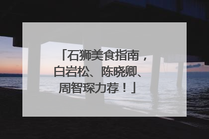 石狮美食指南，白岩松、陈晓卿、周智琛力荐！
