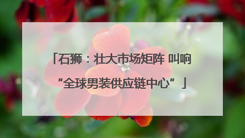 石狮:壮大市场矩阵 叫响“全球男装供应链中心”