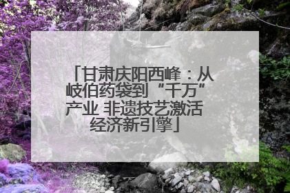 甘肃庆阳西峰：从岐伯药袋到“千万”产业 非遗技艺激活经济新引擎
