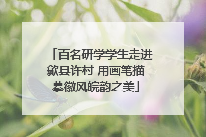 百名研学学生走进歙县许村 用画笔描摹徽风皖韵之美