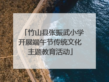 竹山县张振武小学开展端午节传统文化主题教育活动