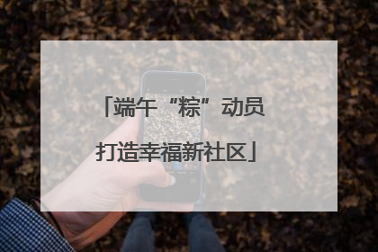 端午“粽”动员 打造幸福新社区