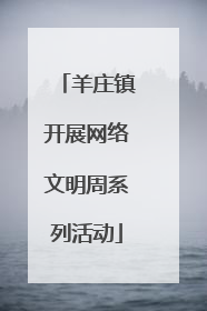 羊庄镇开展网络文明周系列活动