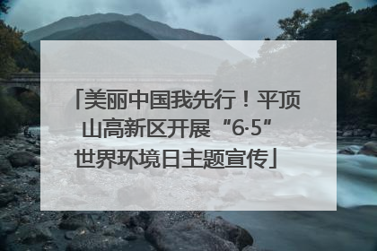 美丽中国我先行！平顶山高新区开展“6·5”世界环境日主题宣传