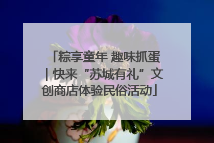 粽享童年 趣味抓蛋｜快来“苏城有礼”文创商店体验民俗活动
