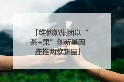 维他奶集团以“茶+果”创新基因连推两款新品