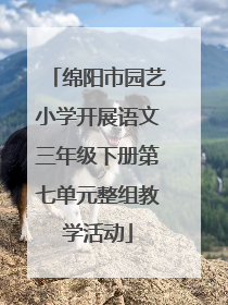 绵阳市园艺小学开展语文三年级下册第七单元整组教学活动