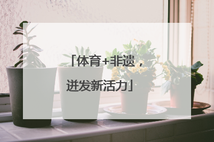 体育+非遗，迸发新活力