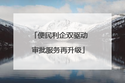 便民利企双驱动 审批服务再升级