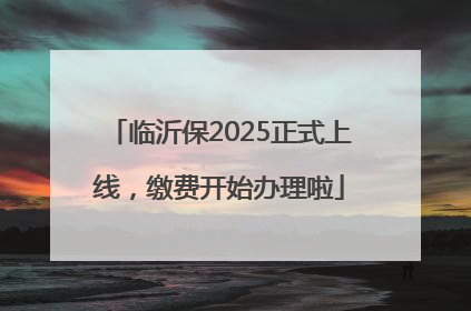 临沂保2025正式上线，缴费开始办理啦