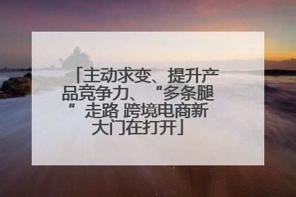 主动求变、提升产品竞争力、“多条腿”走路 跨境电商新大门在打开