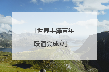 世界丰泽青年联谊会成立