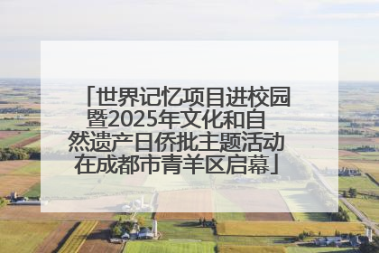 世界记忆项目进校园暨2025年文化和自然遗产日侨批主题活动在成都市青羊区启幕