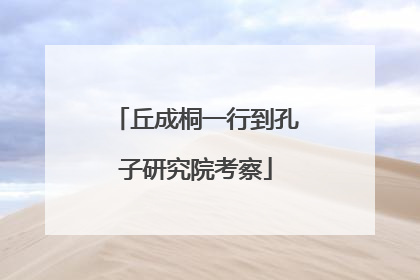 丘成桐一行到孔子研究院考察