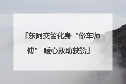 东阿交警化身“修车师傅” 暖心救助获赞