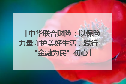 中华联合财险：以保险力量守护美好生活，践行“金融为民”初心