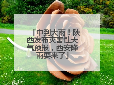 中到大雨！陕西发布灾害性天气预报，西安降雨要来了