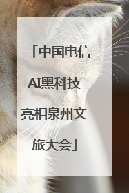 中国电信AI黑科技亮相泉州文旅大会