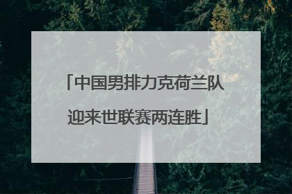 中国男排力克荷兰队 迎来世联赛两连胜
