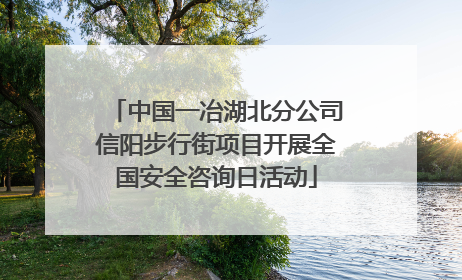 中国一冶湖北分公司信阳步行街项目开展全国安全咨询日活动