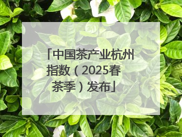 中国茶产业杭州指数（2025春茶季）发布