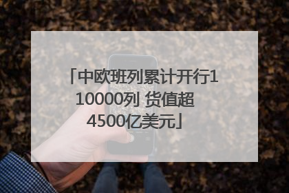 中欧班列累计开行110000列 货值超4500亿美元