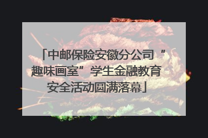 中邮保险安徽分公司“趣味画室”学生金融教育安全活动圆满落幕