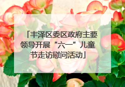 丰泽区委区政府主要领导开展“六一”儿童节走访慰问活动