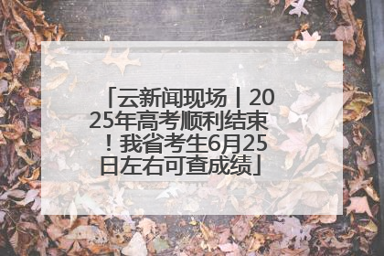 云新闻现场丨2025年高考顺利结束！我省考生6月25日左右可查成绩