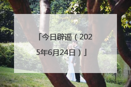今日辟谣（2025年6月24日）