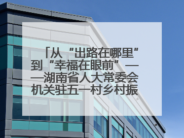 从“出路在哪里”到“幸福在眼前”——湖南省人大常委会机关驻五一村乡村振兴帮扶工作队书写振兴答卷