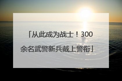 从此成为战士！300余名武警新兵戴上警衔