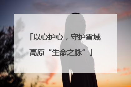 以心护心，守护雪域高原“生命之脉”