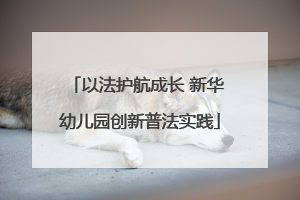 以法护航成长 新华幼儿园创新普法实践