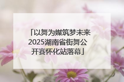 以舞为媒筑梦未来 2025湖南省街舞公开赛怀化站落幕