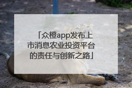 众橙app发布上市消息农业投资平台的责任与创新之路