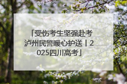 受伤考生坚强赴考 泸州民警暖心护送丨2025四川高考