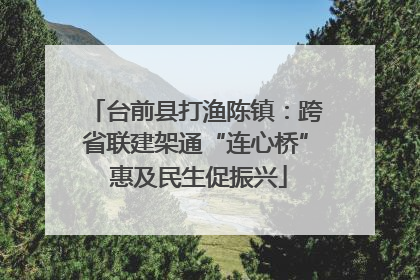 台前县打渔陈镇：跨省联建架通“连心桥” 惠及民生促振兴